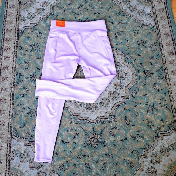 NWT ADRIENNE VITTADINI Lavender Leggings sz Large - Picture 4 of 5